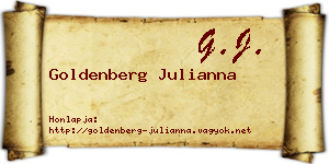 Goldenberg Julianna névjegykártya
